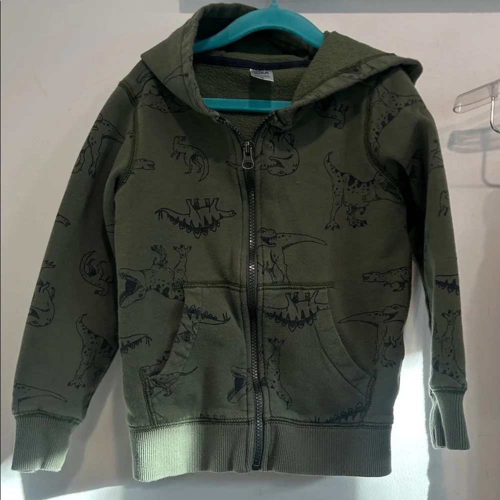 Carter's Olive Green Dinosaur Hoodie and Jogger Set boys size 6